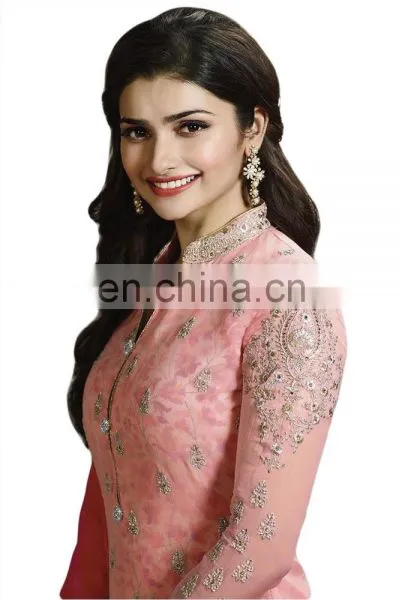 Attractive Pink Colour Semi-Stitched Salwar Kameez Dress Material For Party Wear / Casual Wear & Office Wear(salwar Kameez Suit) photo-4