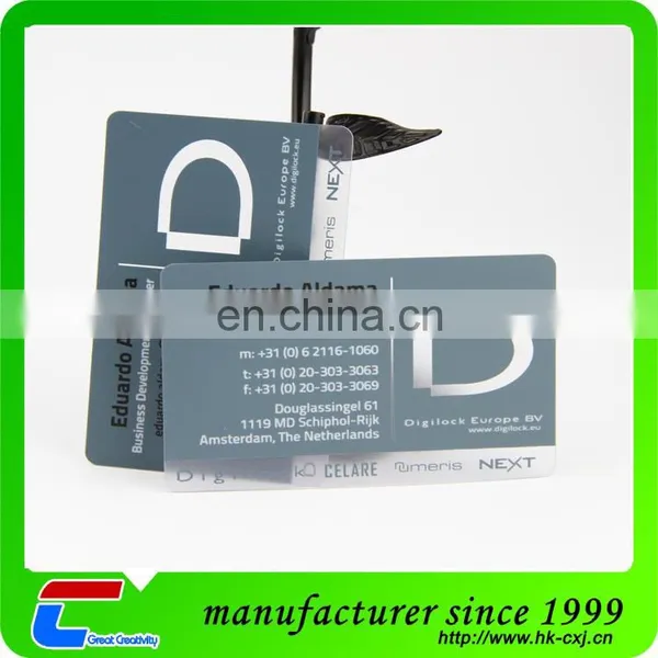 Chuangxinjia Personalized Printable Plastic PVC Transparent Card photo-5