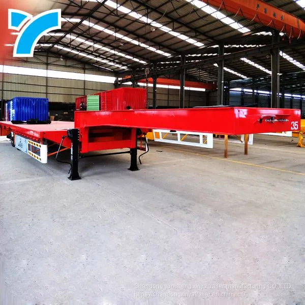 New Arrival 2/3/4 Axles 40ft Flatbed Truck Semi-trailer Container Flatbed Trailer Low Bed Truck Trailer photo-2