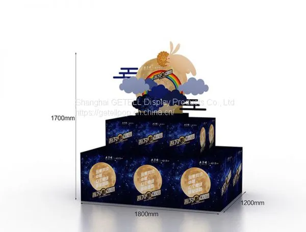 Attractive Structure 2 Layers Island Display for Chocolate or Food