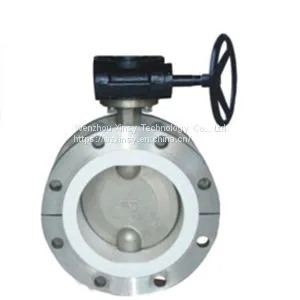 PTFE Full Lined Flanged Butterfly Valve D341F