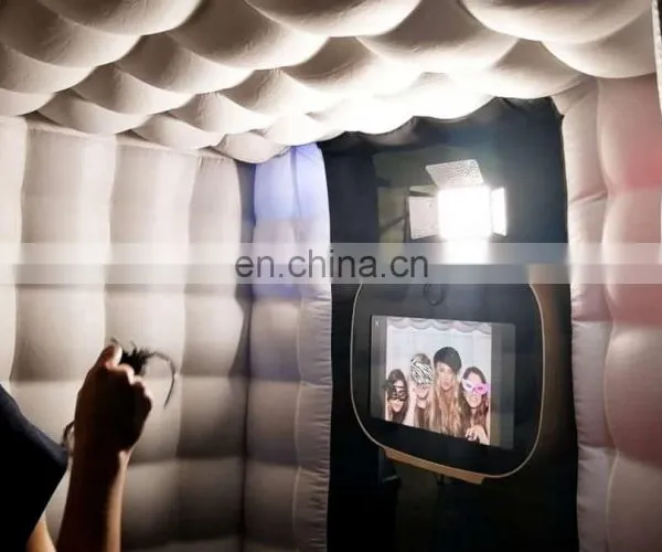 Custom Made Wedding Party Prop Inflatables Blow Up Selfie Photo Booth Enclosure UK With LED Lighting photo-2
