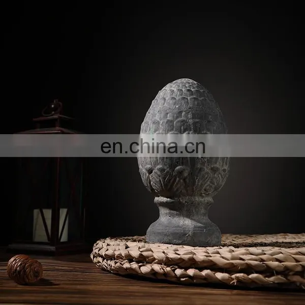 Eastern Custom Pine Cone Shape Cement Small Sculpture Ornament Unique Cheap Vintage Home Decoration Accessories photo-2