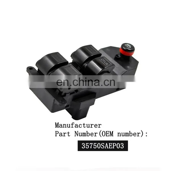 100001848 Best Price Car Power Window Switch 35750-SAE-P03 35750-S5A-A02-ZA For Honda CRV Civic 2001-2005 photo-3