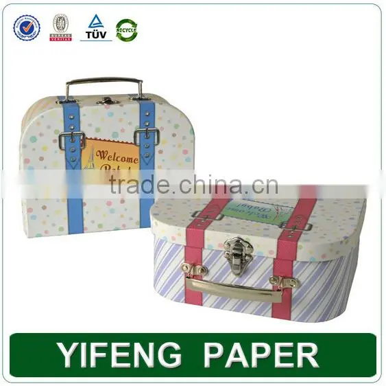 Custom Rigid Paper Cardboard Suitcase Box With Handle photo-2