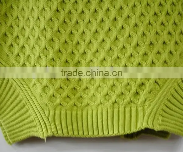 Pure Round Collar Pullover for Lady Olive Green Irregularity Lady Sweater photo-4