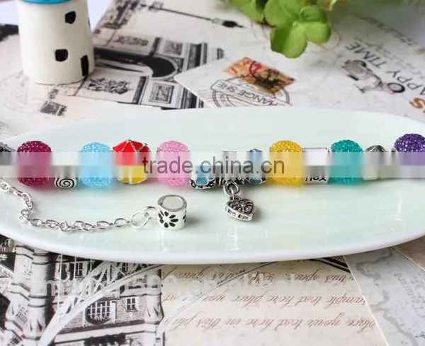 TG19 Bead Bracelet Wholesale Bracelet China Love Charm 2015 Popular Silver Handmade Glass Bead Bracelet photo-3