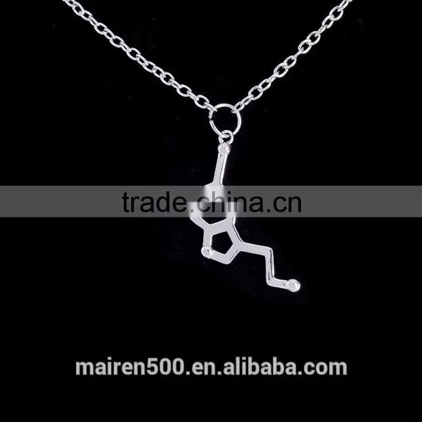 Hot Newest Molecular Necklace Chemical Structure Formula Necklace photo-3