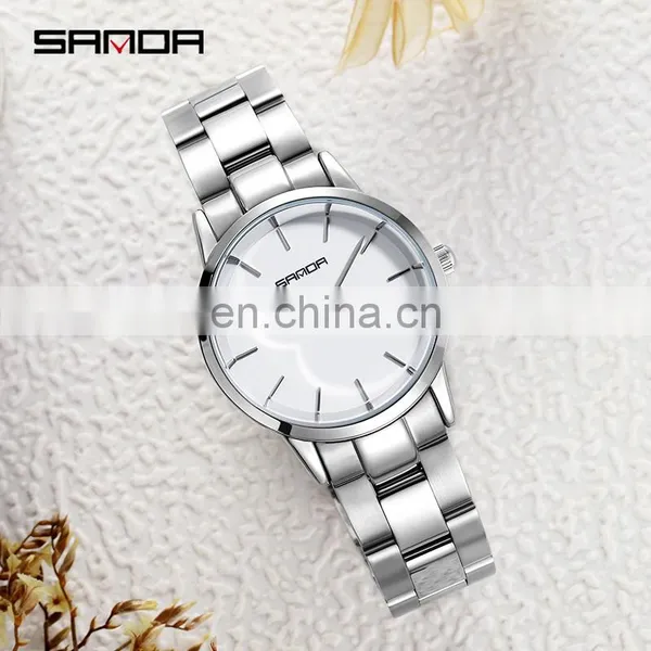 SANDA P1051 Private Label Ladies Quartz Wristwatch Custom Logo Simple Stylish Waterproof Oem Luxury Watches Women photo-4