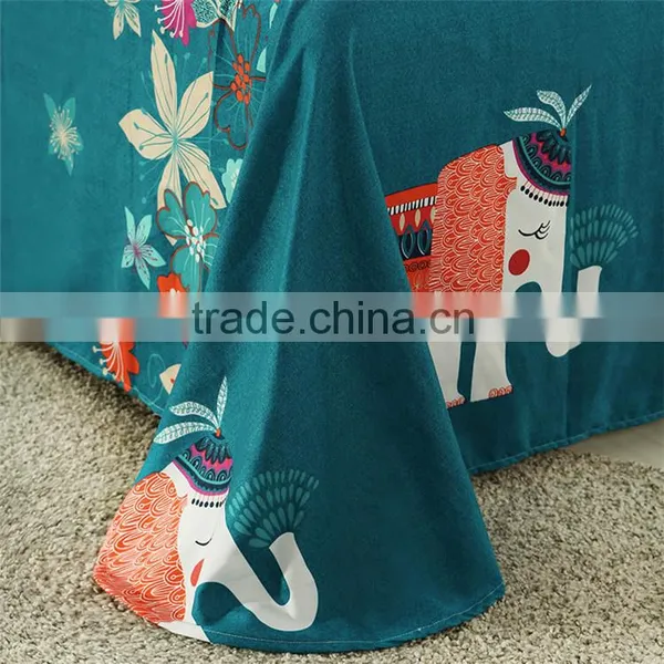2015 New Arrival Animal Pattern 3d Bedding Set Children Cartoon 3d Sheet Sets Elephant Printed Bed Sheet Sets photo-3