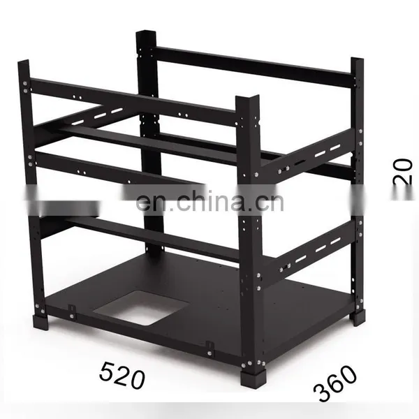 New12gpu Rig Frame 12 GPU Steel Stackable Open Air Computer Frame Rig Frame photo-3