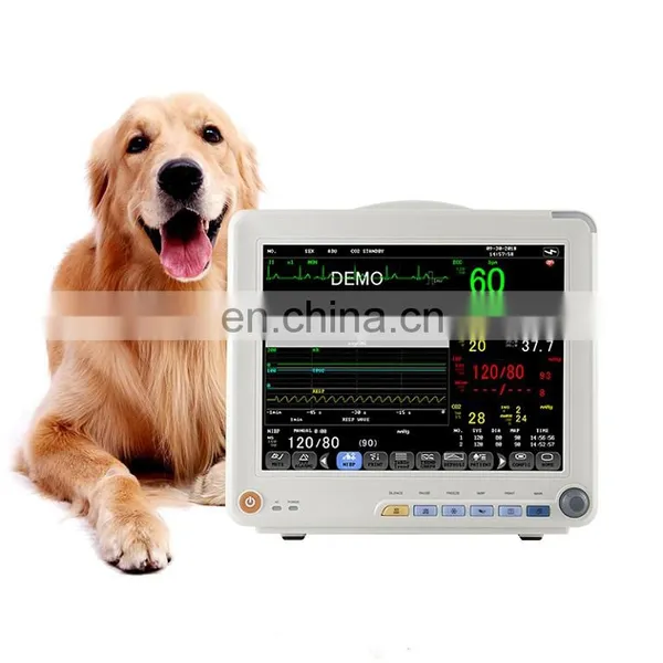 Portable 12.1 Inch Multiparameter Portable Vet Animal Vital Sign Clinic Monitors for Veterinary