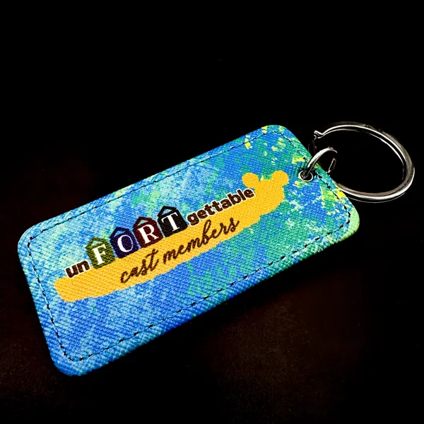 Rectangular key chain with digital print