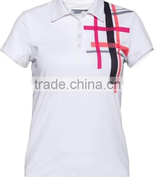 Female Custom Fashion Sublimation Polo Shirts photo-2