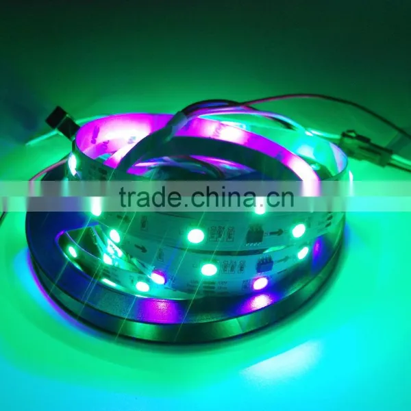 12V WS2811 30leds/m 5050SMD Digital RGB Dream Color Pixel LED Strip 10mm Black/White PCB 30led/m WS2811 Led Strip 10 IC photo-4