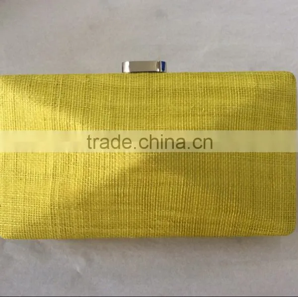 Fashion Bright Color Satin Linen Clutches Purse Fabric Party Bags photo-3
