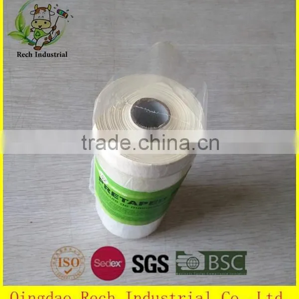 Building Pe-taped Masking Film Dust Drop Cloth Cover photo-4
