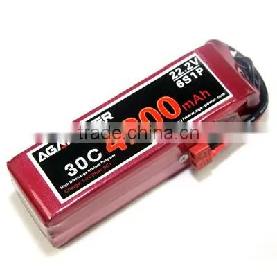 AGA Power Rechargable Lipo Battery | 22.2v 4200mAh 30c 6s rc Power for Remote Control Airplanes