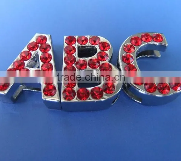 18mm Slide Letters With Red Rhinestones photo-3