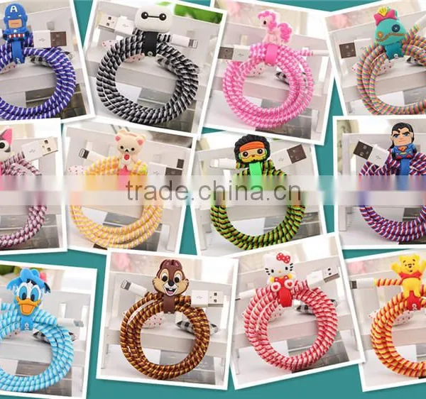 DIY Carton Spiral Protector USB Multi Charger Data USB Cable for IOS photo-4