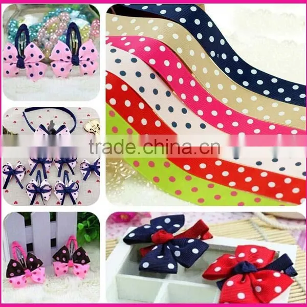 Welcome Customize Ribbon, Hot Sale Classic 2.5cm Wide Spot Colorful Ribbon Fbric for DIY Gift Accessories