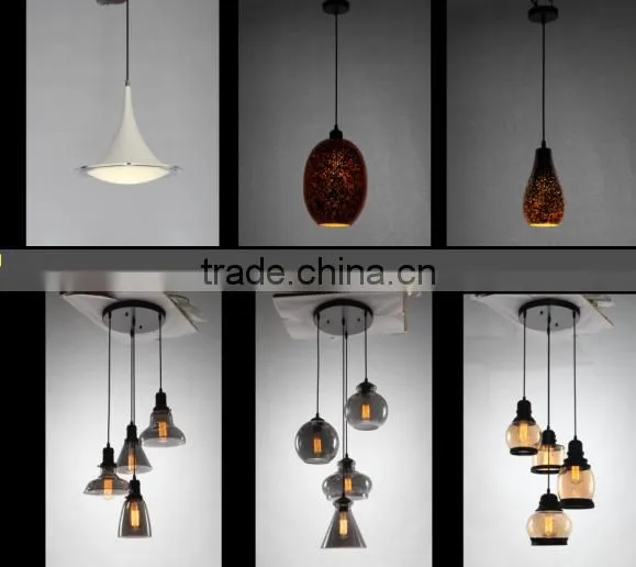 Modern Design Gold Glass LED Simple Mushroom Shape Pendant Lights RT3004-7 photo-2