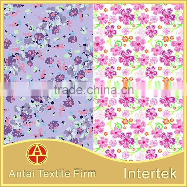 Flower Designs Painting Fabric /Antai Textile Professional Nylon Lycra Spandex Print Fabric With Flower photo-5