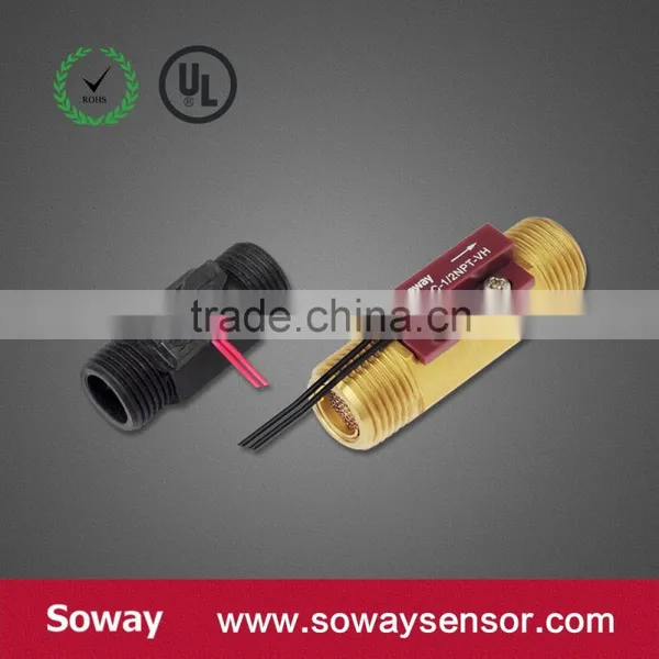 Plastic or brass liquid flow sensor/Magnetic flow switch
