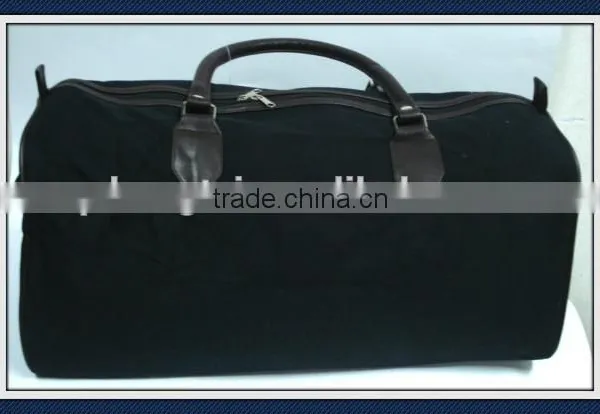 Canvas Weekend Bag Duffel Bag With pu Leather Trim photo-2