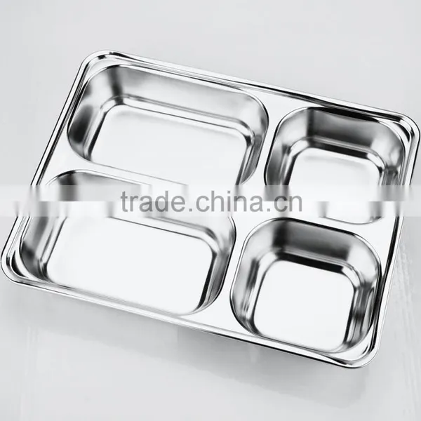 Stainless Steel Lead and Bpa Free Dinner Square Thick Plate With Cover for Hotel 2015 photo-2