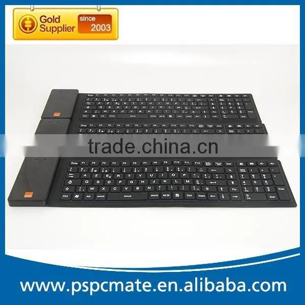 Computer 105keys Waterproof Foldable Silicon Wireless Bluetooth Keyboard photo-4