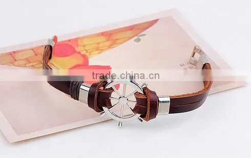 Factory Wholesale Rudder Leather Bracelet for Men/ photo-6