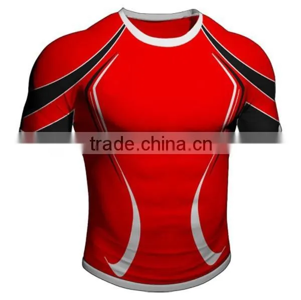 Custom Sublimated Rugby Jersey Stripe Design Polyester Spandex Fabric photo-4