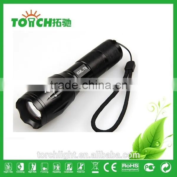Waterproof LED Flashlight XMLT6 500 Meter Zoomable Torch Light Bike Light Linterna 1*18650 Battery Lanterna Tatical photo-3