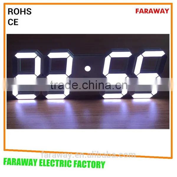 Patented 3D Cubic White Led Clock With Remote photo-2