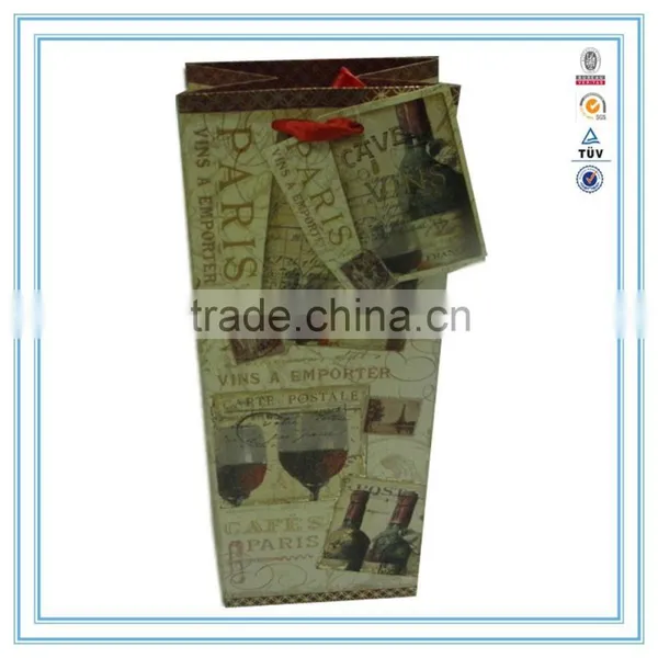 Wholesale Custom Wine Paper Bags With Handles
