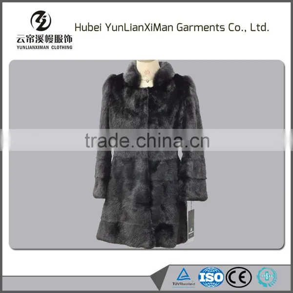 Garment Keep Warm Natural Black Short Mink Jacket for Sale
