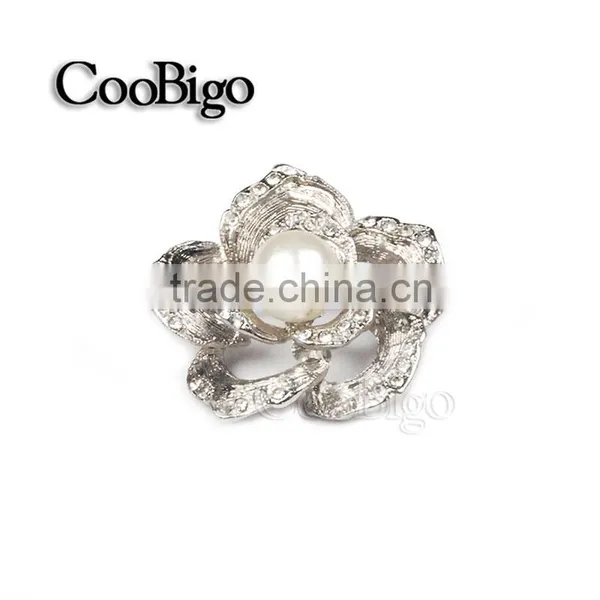 Fashion Jewelry Flower Rhinestone Pearl Brooches Pin Wedding Girl Gift Dresses Hijab Scarf Apparel Accessories photo-5