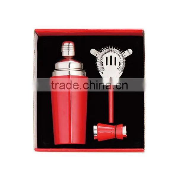3 Pieces Stainless Steel Cocktail Shaker Set/bar Set