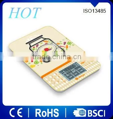 2016 New Design Nutritional Scale Multi-function Glass Platform With 5kg/g photo-2