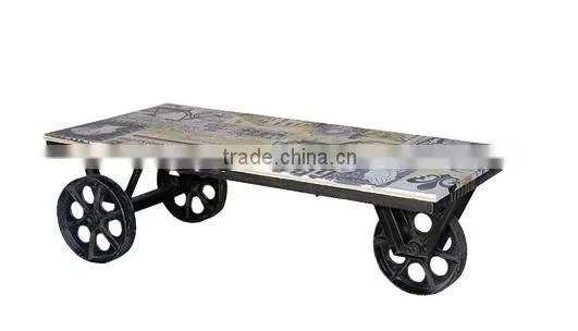 MAGIC INDIA COLORFUL COFFEE TABLE , INDUSTRIAL METAL COFFEE TABLE FURNITURE photo-3