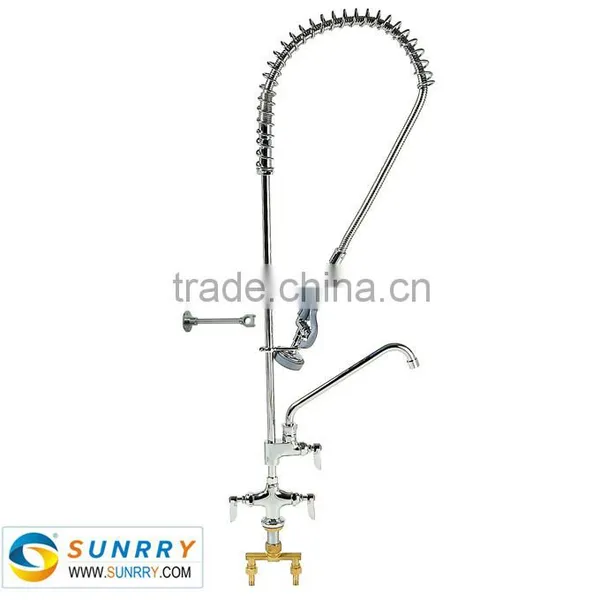 High Pressure Instant Hot Water Ridge Kitchen Elcetric Faucet Installed on the Sink With Tap