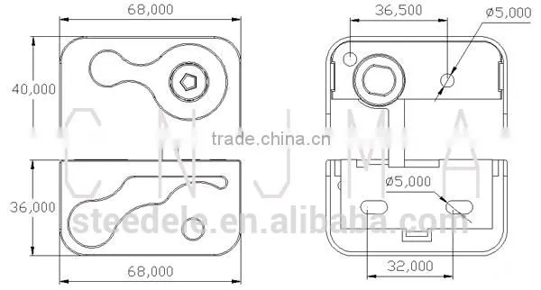 MS118 - Cross Refrigerator Display Cabinet / Fridge / Chest Freezer Lock photo-3