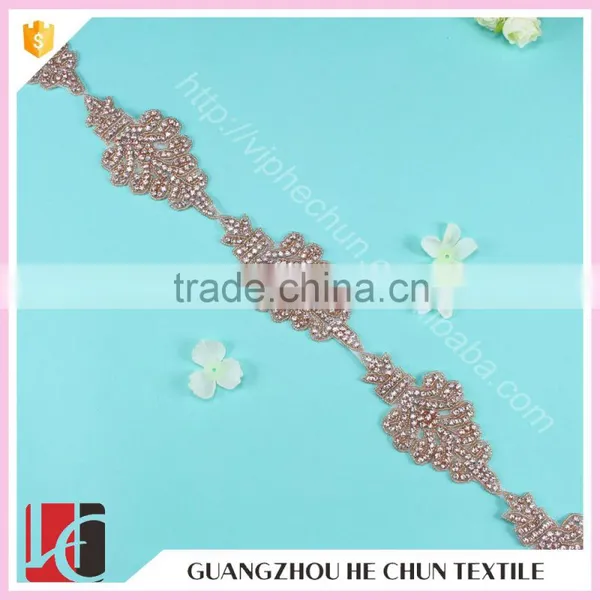 HC4752-1 Hechun Hot Fix Garments Fashion Beaded Lace Trim photo-3