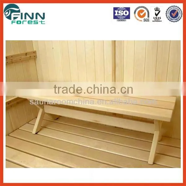Pine Wood Portable Steam Bath Bench for Sauna Room
