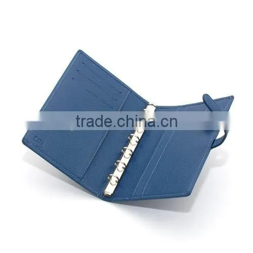 PU Leather Business Note Book With 6 Metal Rings and Metal Closure photo-2
