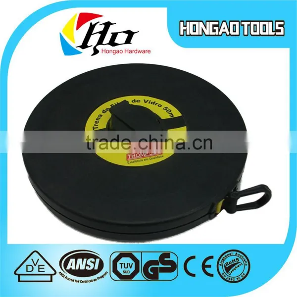 50M 165FEET Round Black ABS Case Fiber Measure Tape Brand Measuring Tape Quality Choice photo-5