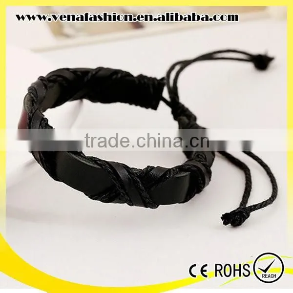 Cheap Leather Custom Rope Bracelet, Italian Leather Bracelets photo-2