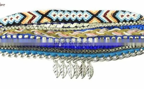 2016 Brazilian Magnetic Bracelet Fashion Silver Coin Bracelet With Leaf Tassel photo-2