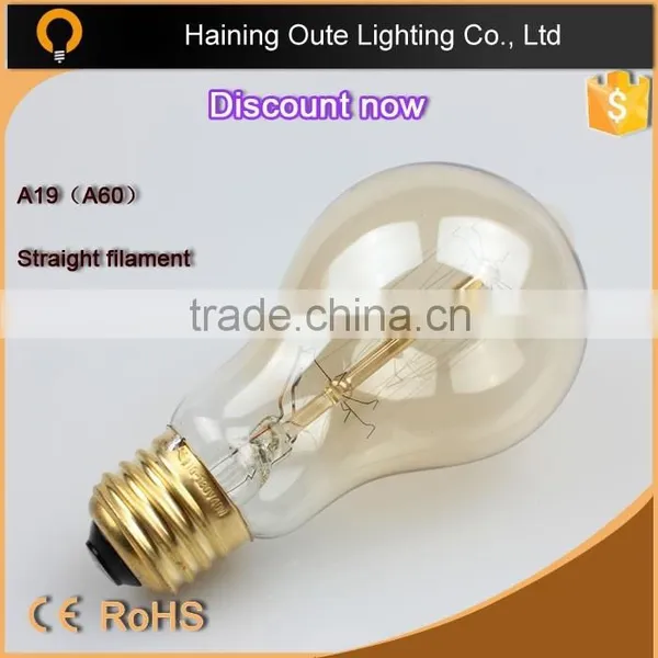 Vintage Edison Bulb Light E27 Filament Bulb Edison Light 4 Rings Filament photo-5
